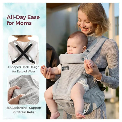 Momcozy Carrier With Hip Seat (Grey)