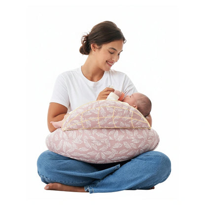 Momcozy Multifunctional and Adjustable Nursing Pillow (Light Pink)