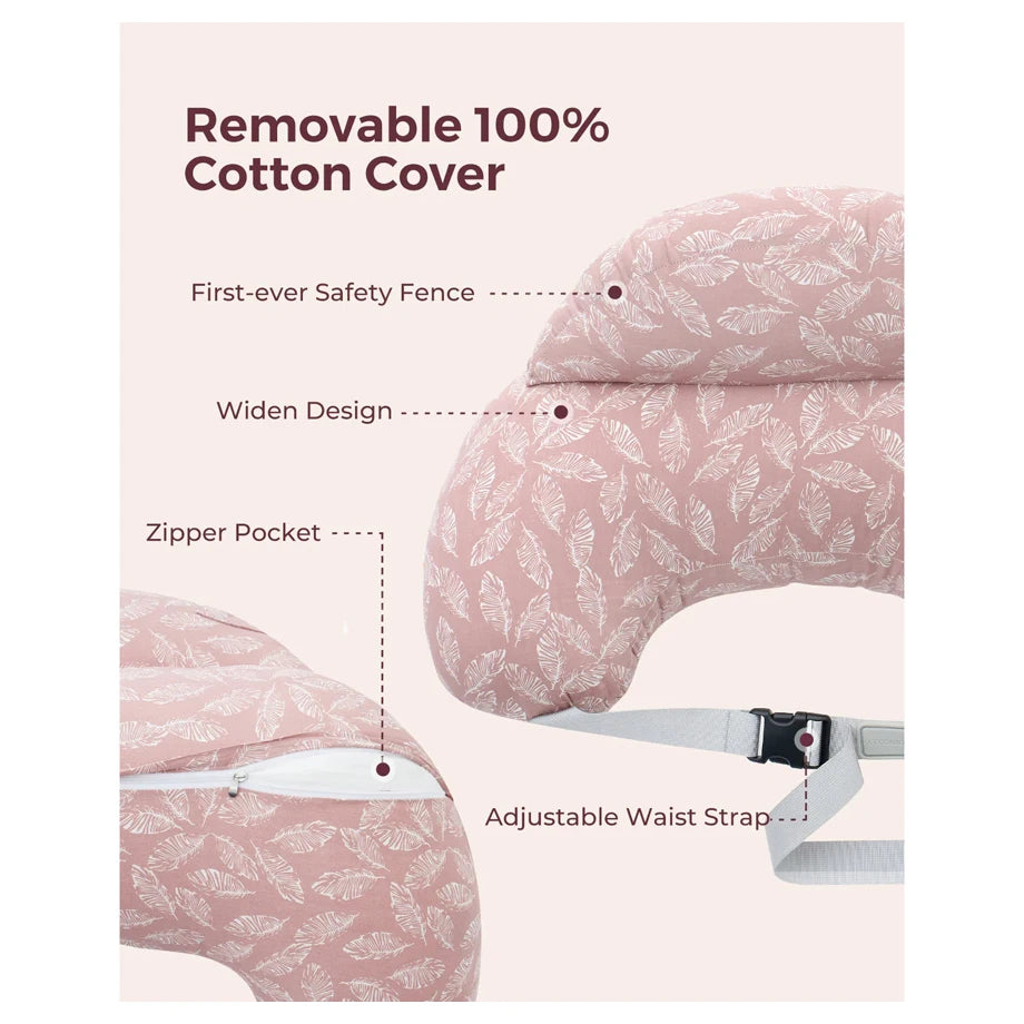 Momcozy Multifunctional and Adjustable Nursing Pillow (Light Pink)