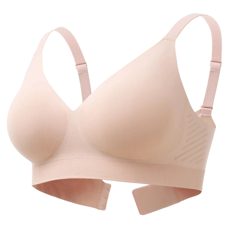 Momcozy Cool Fit T Shirt Bra-Oyster Pink/ Beige