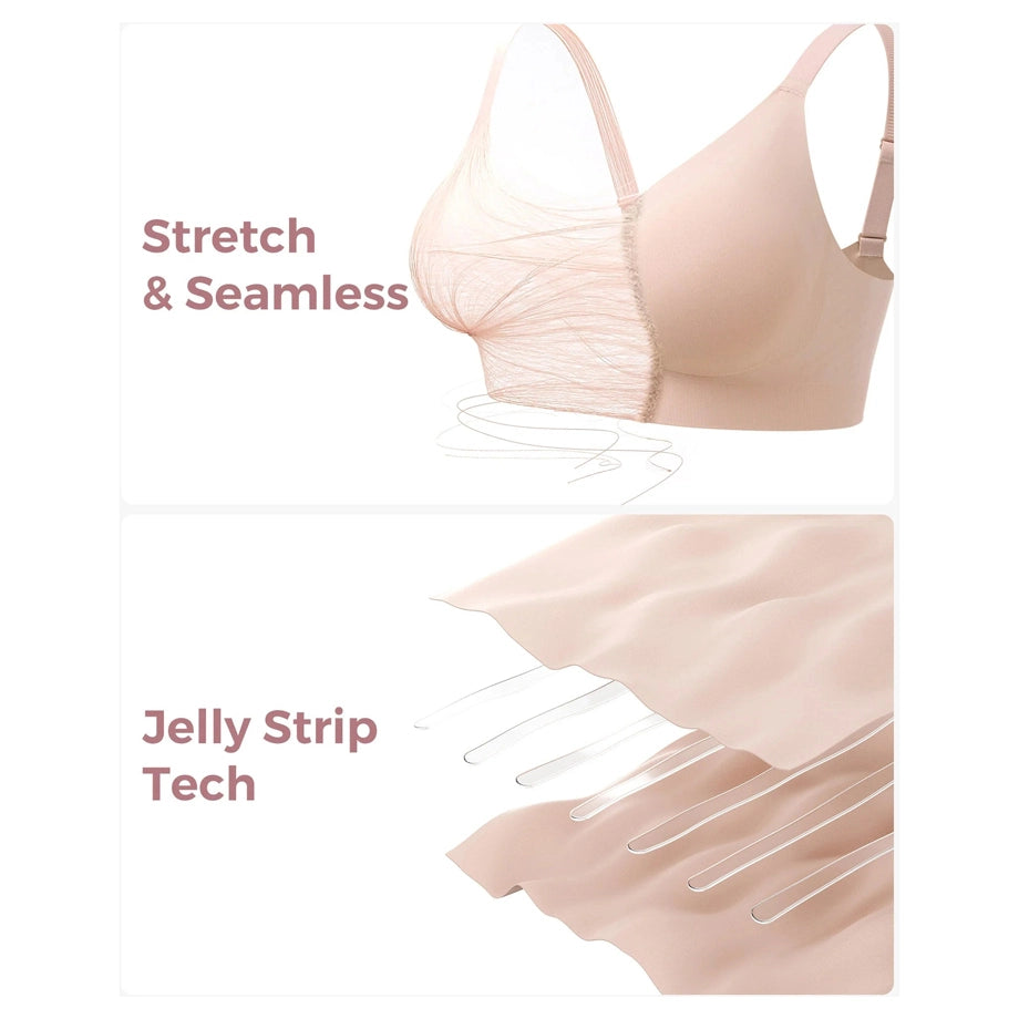 Momcozy Cool Fit T Shirt Bra-Oyster Pink/ Beige