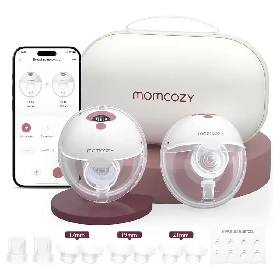Momcozy Wearable Breast Pump M5 Smart (Maroon) Double