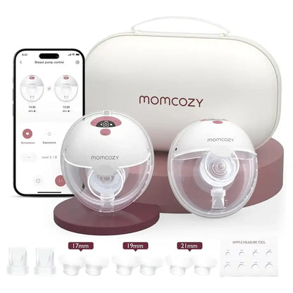 Momcozy Wearable Breast Pump M5 Smart (Maroon) Double