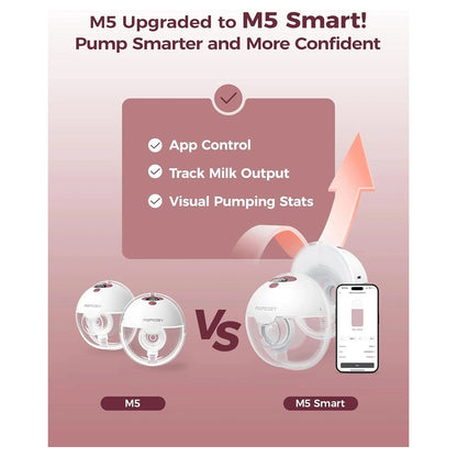 Momcozy Wearable Breast Pump M5 Smart (Maroon) Double