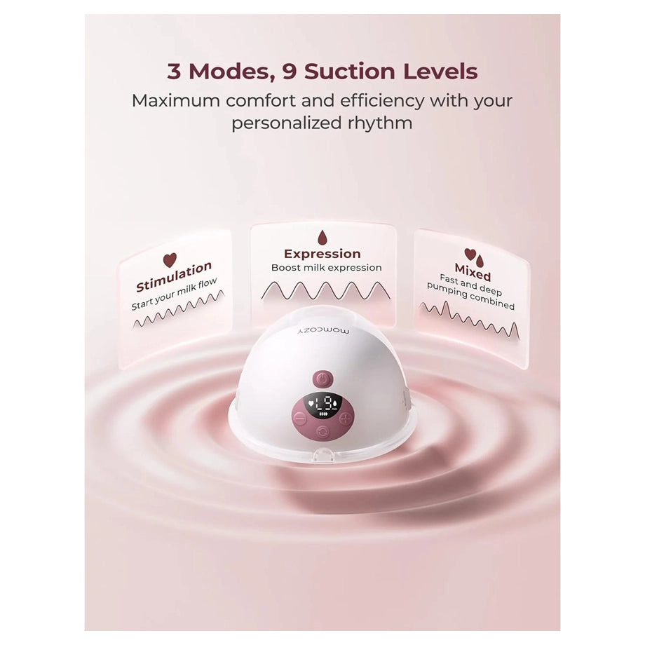 Momcozy Wearable Breast Pump M5 Smart (Maroon) Double