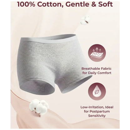 Momcozy Cotton Disposable Postpartum Boy Short Underwear (Medium, 7 Pack) - White