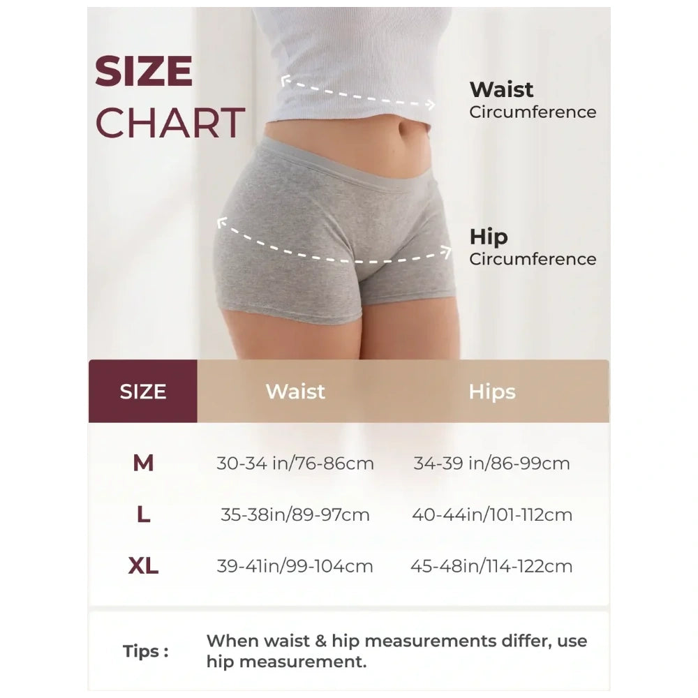 Momcozy 100% Cotton Disposable Postpartum Boy Short Underwear (Medium, 7 Pack) - Grey