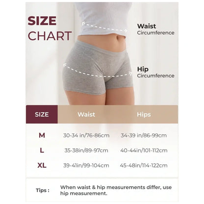 Momcozy 100% Cotton Disposable Postpartum Boy Short Underwear (Medium, 7 Pack) - Grey