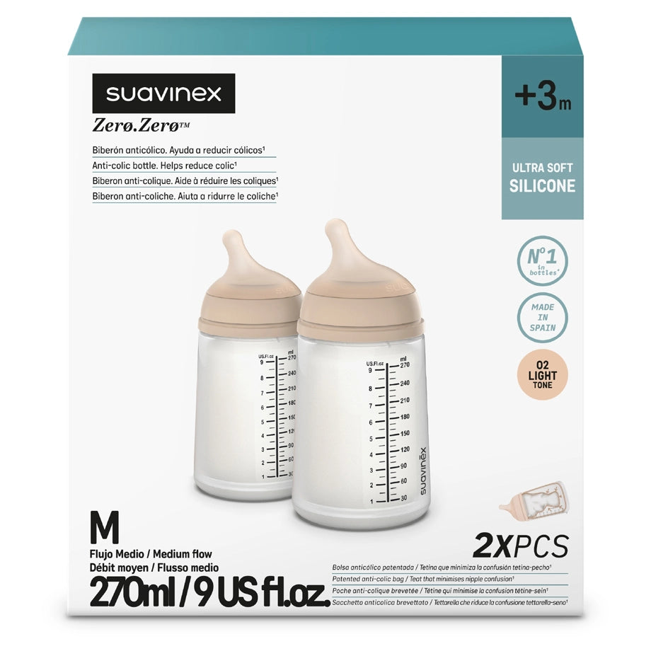 Suavinex Breastfeeding Bottle 270ml Fair 2X