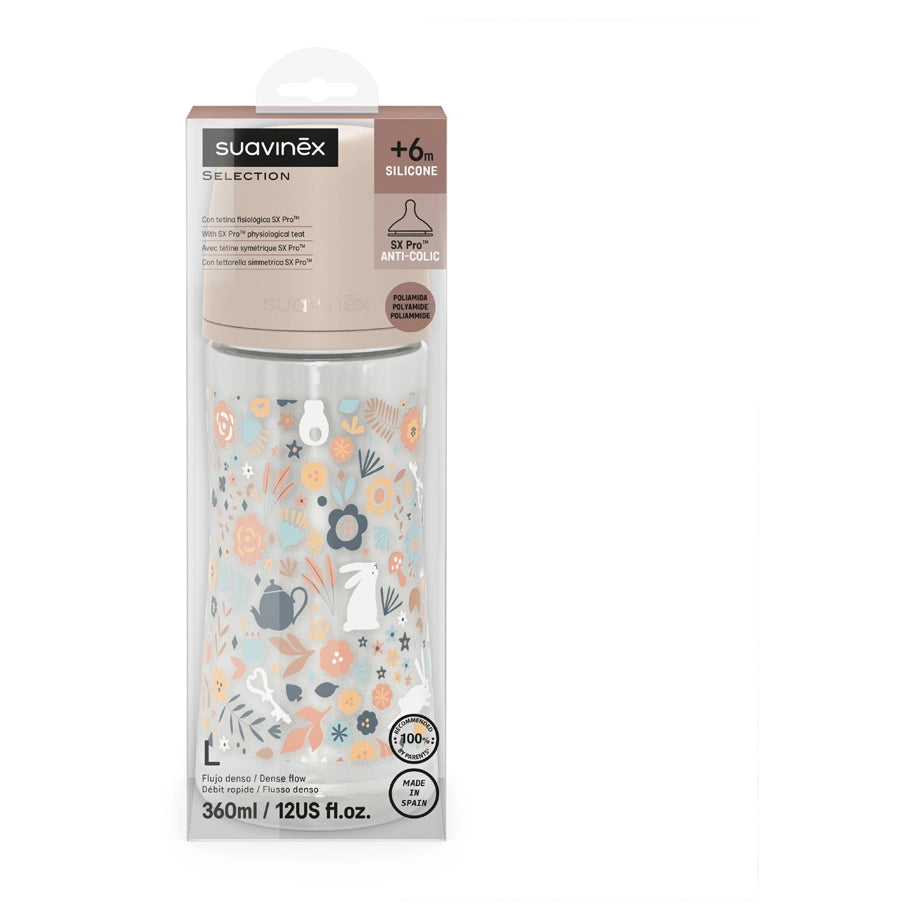 Suavinex 360 Feeding Bottle Wonderland Liberty (Pink)