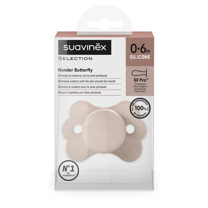 Suavinex Physio Soother 0–6M Butterfly (Pink)