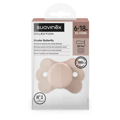 Suavinex Physio Soother 6–18M Butterfly (Pink)