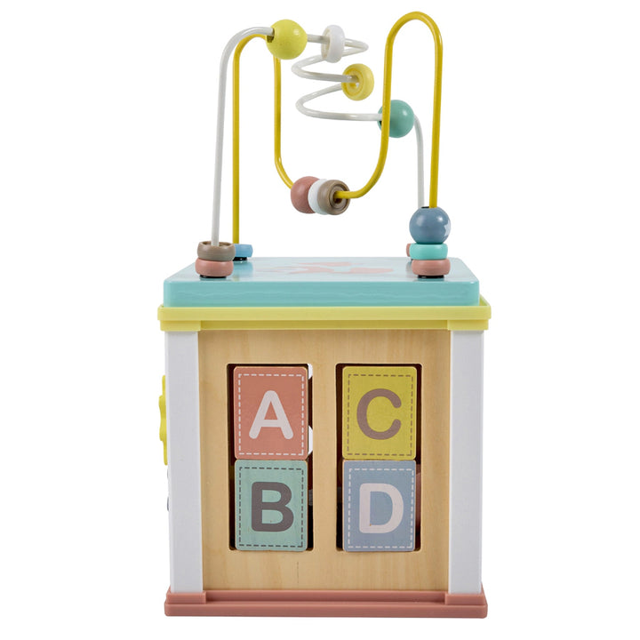 Eurekakids Multi-Activity Wooden Play Cube Educational Toy