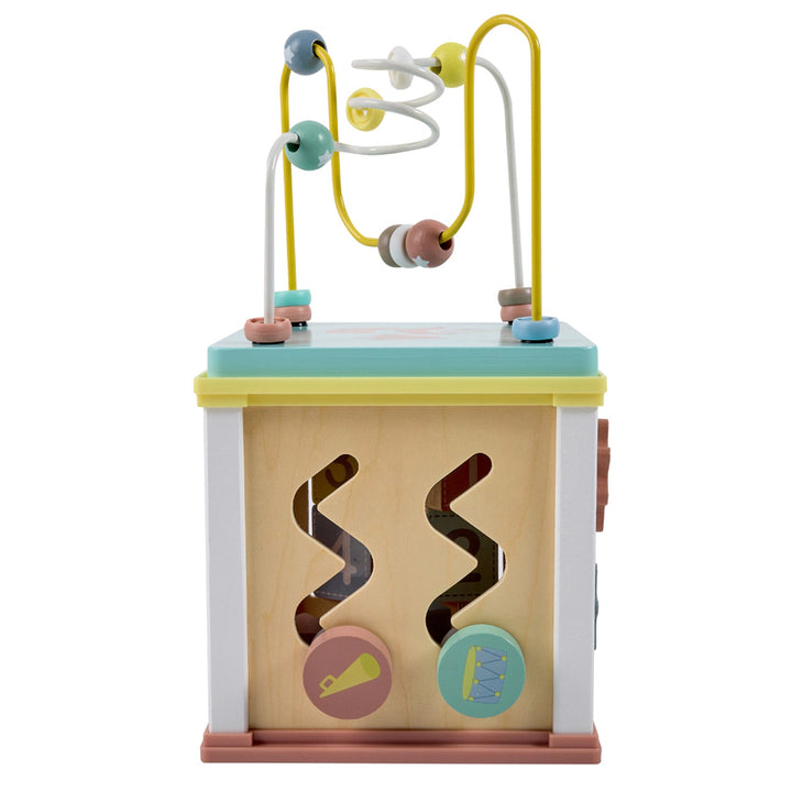 Eurekakids Multi-Activity Wooden Play Cube Educational Toy