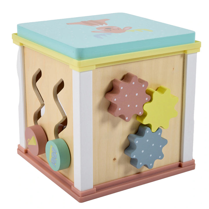 Eurekakids Multi-Activity Wooden Play Cube Educational Toy