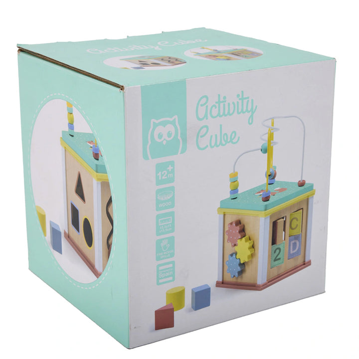 Eurekakids Multi-Activity Wooden Play Cube Educational Toy