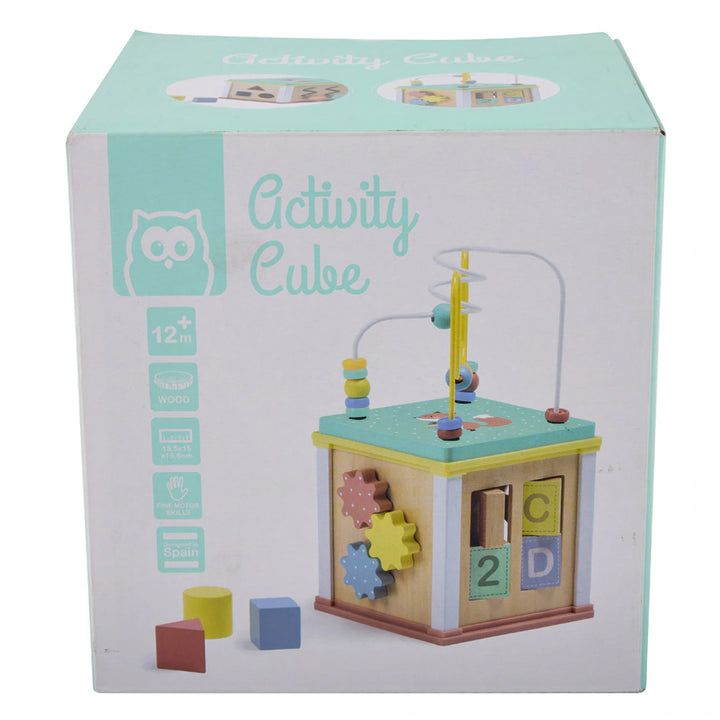 Eurekakids Multi-Activity Wooden Play Cube Educational Toy
