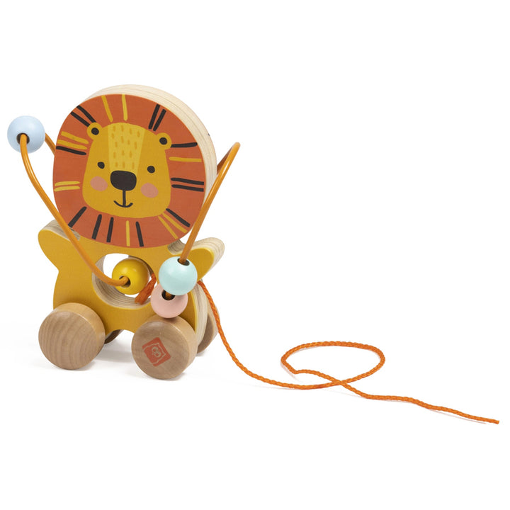 Eurekakids Mini Looping Push & Pull Wooden Toy - Lion
