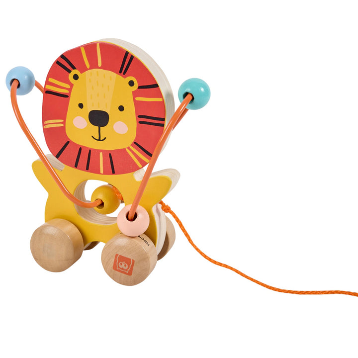 Eurekakids Mini Looping Push & Pull Wooden Toy - Lion