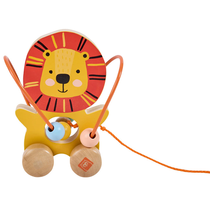 Eurekakids Mini Looping Push & Pull Wooden Toy - Lion