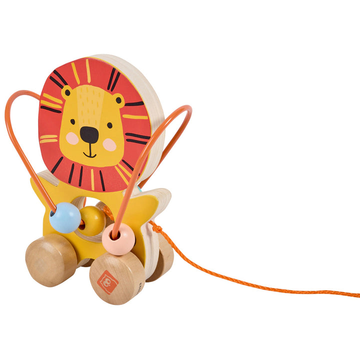 Eurekakids Mini Looping Push & Pull Wooden Toy - Lion