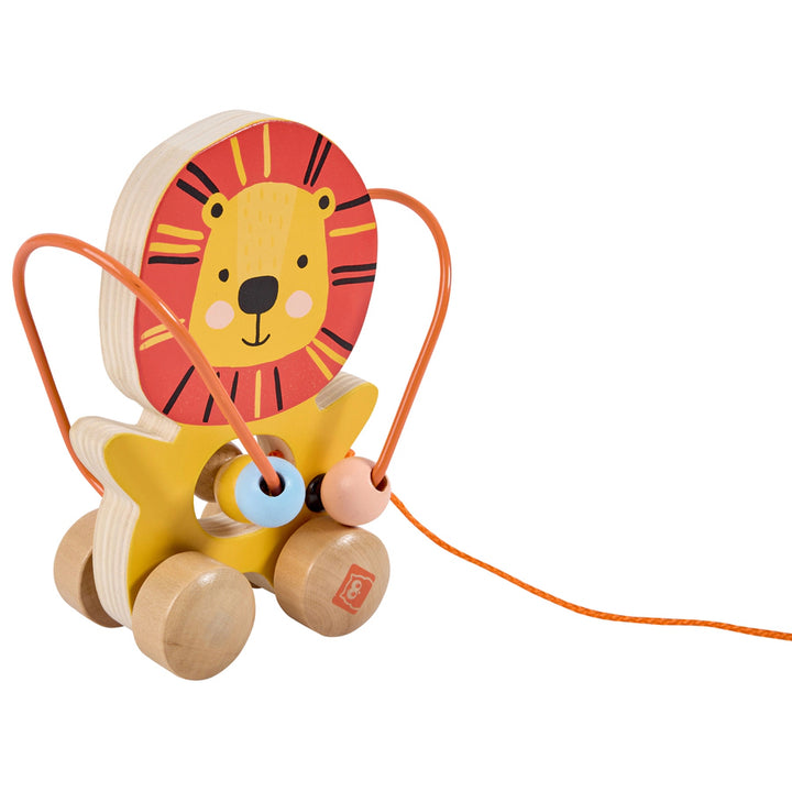 Eurekakids Mini Looping Push & Pull Wooden Toy - Lion