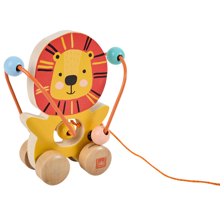 Eurekakids Mini Looping Push & Pull Wooden Toy - Lion