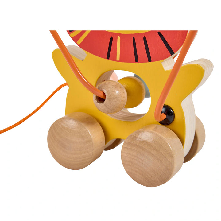 Eurekakids Mini Looping Push & Pull Wooden Toy - Lion