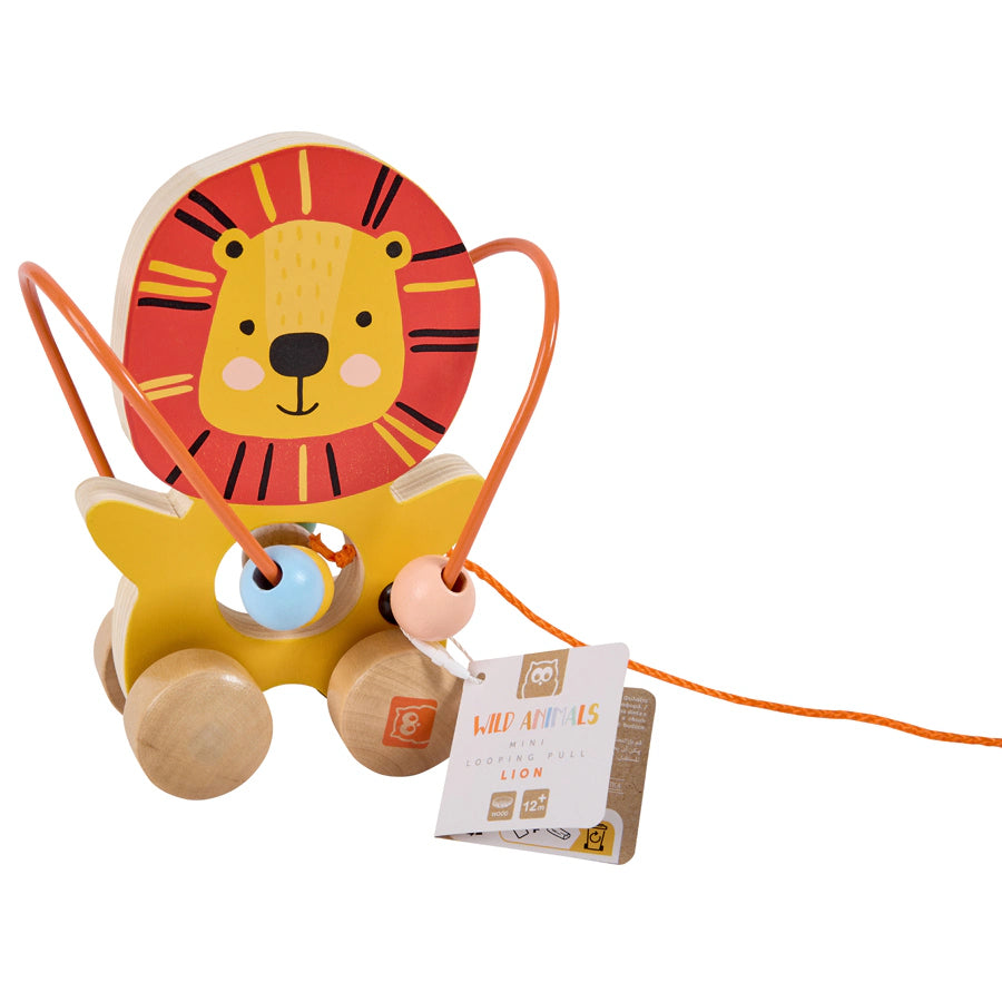 Eurekakids Mini Looping Push & Pull Wooden Toy - Lion Eurekakids Mini Looping Push & Pull Wooden Toy - Lion