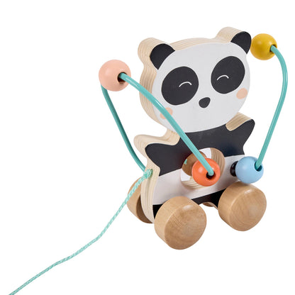 Eurekakids Mini Looping Push & Pull Wooden Toy - Panda