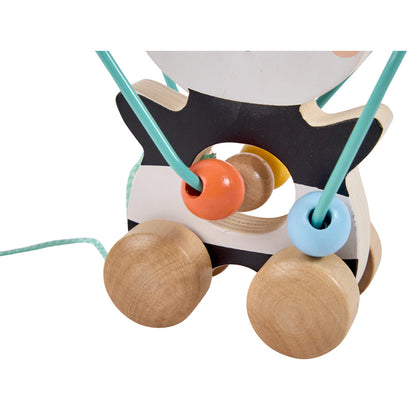 Eurekakids Mini Looping Push & Pull Wooden Toy - Panda