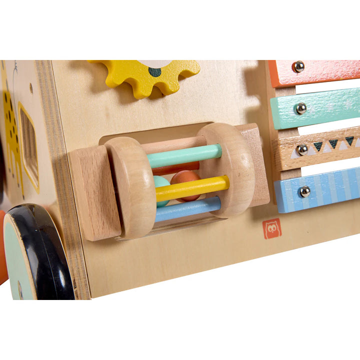 Eurekakids Safari Wooden Baby Activity Walker w/ Xylophone