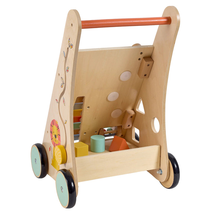 Eurekakids Safari Wooden Baby Activity Walker w/ Xylophone