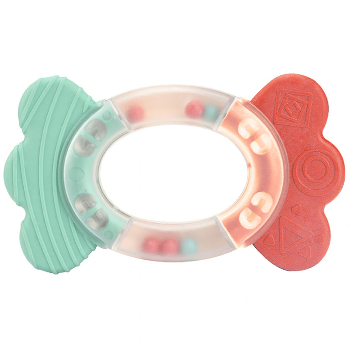Eurekakids Silicone Baby Teether and Rattles, BPA Free 4pcs