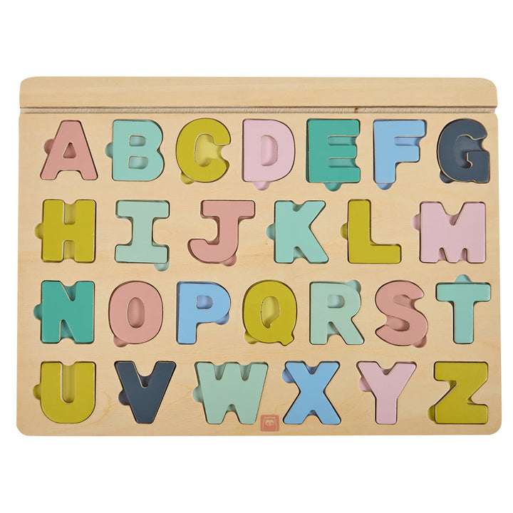 Eurekakids Wooden Magnetic Alphabet Puzzle with Activity Cards
