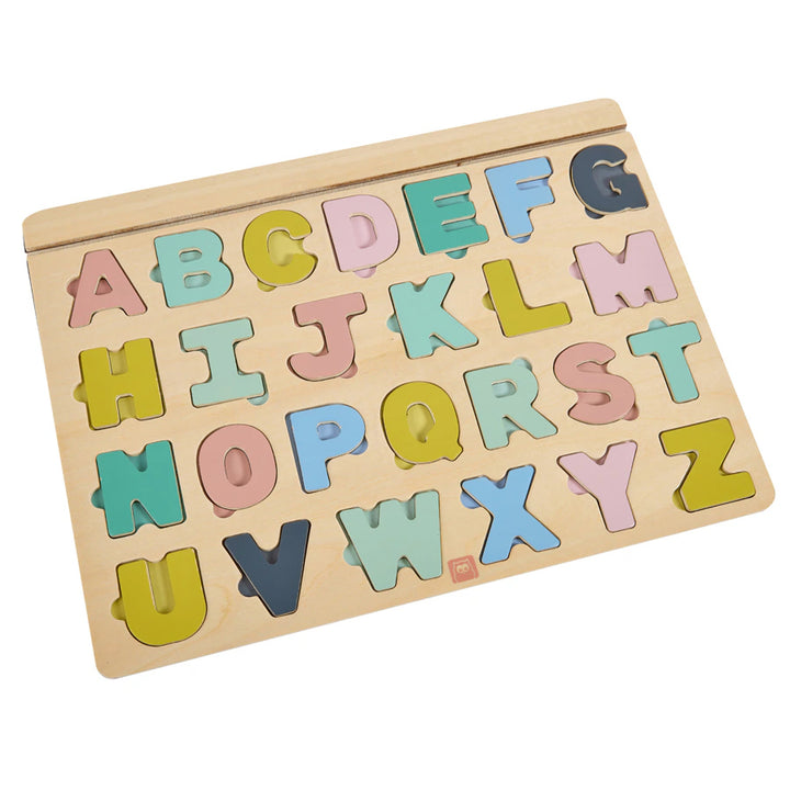 Eurekakids Wooden Magnetic Alphabet Puzzle with Activity Cards