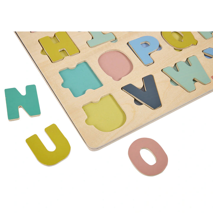 Eurekakids Wooden Magnetic Alphabet Puzzle with Activity Cards