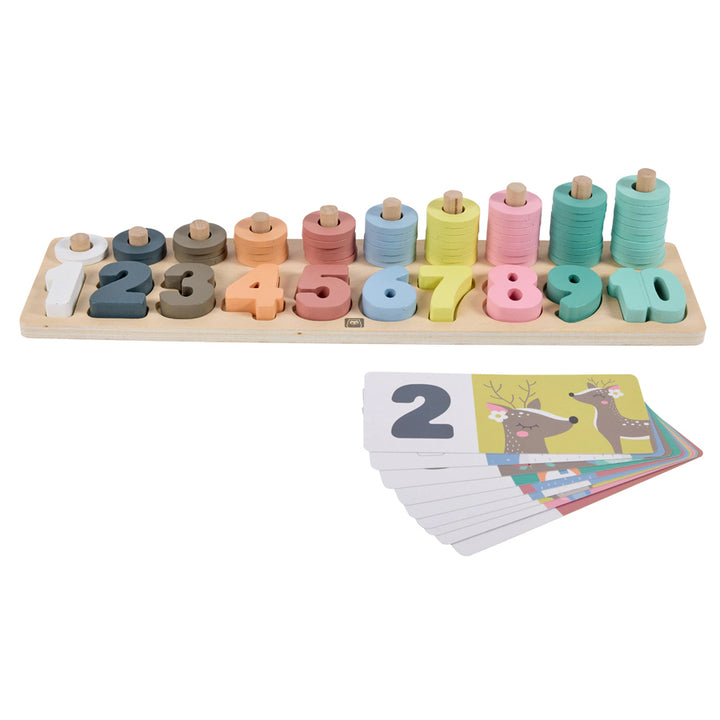 Eurekakids Wooden Numbers Puzzle with Activity Cards