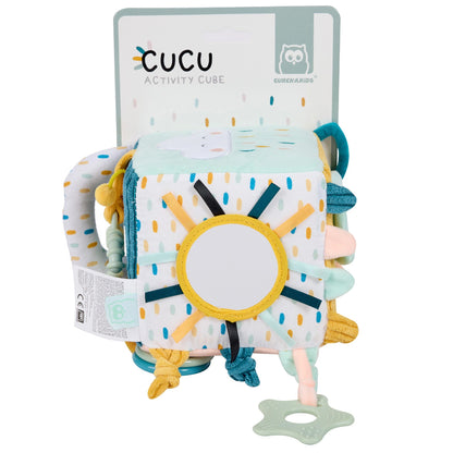 Eurekakids CUCU Sensory Montessori Activity Cube w/ Hanging Ring