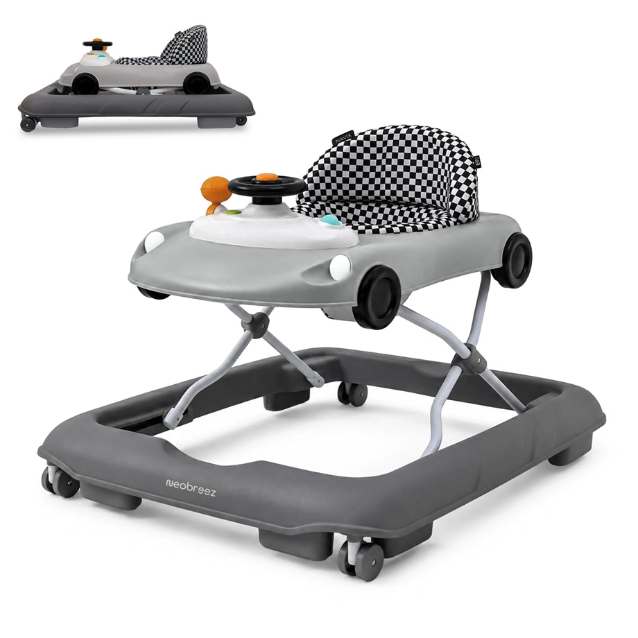 Neobreez 3-in-1 Navix Premium Activity Baby Walker (Grey)