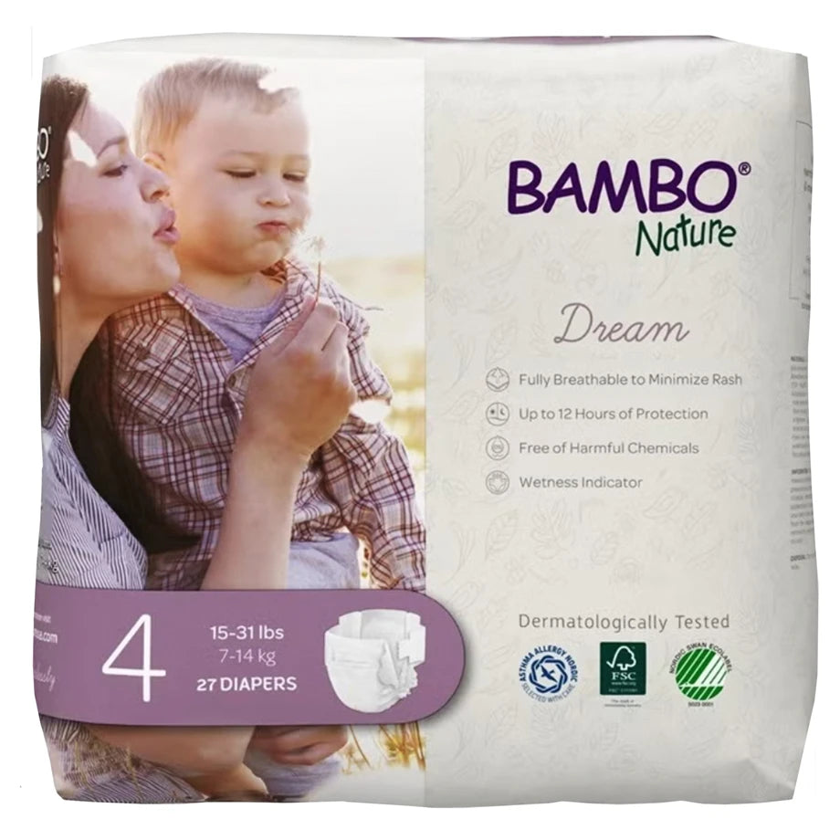 Bambo Nature Eco Friendly Diapers Size 4 (7–14 kg) Pack of 27