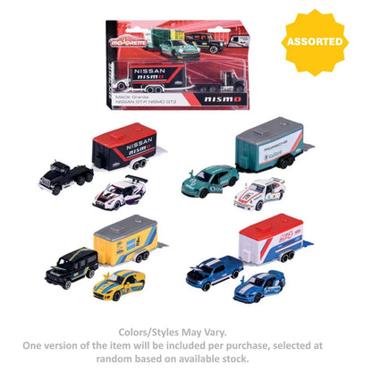 Majorette Racing Deluxe Die-cast Trailer and Car (1:64, Assorted)