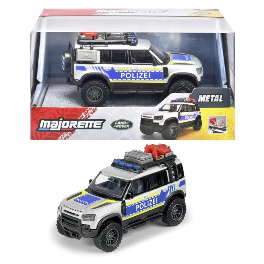 Majorette Grand Series Metal Land Rover Defender Police Die-Cast Vehicle (12.5 cm)