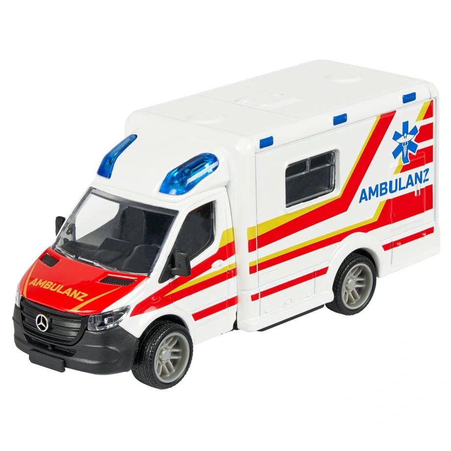 Majorette Grand Series Metal Mercedes-Benz Ambulanz Die-Cast Vehicle (15 cm, White/Red)