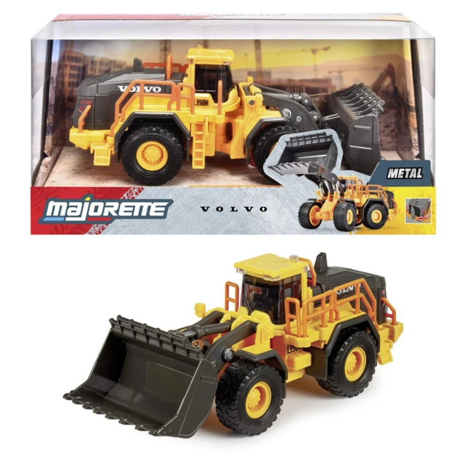 Majorette Grand Series Metal Volvo Wheel Loader Die-Cast Vehicle (1:43, Yellow/Black)