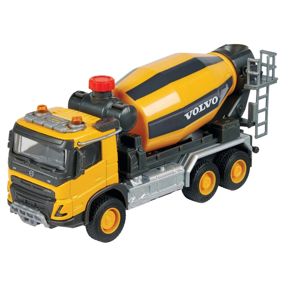 Majorette Grand Series Metal Volvo FMX Cement Mixer Die-Cast Truck (1:45, Yellow/Black)
