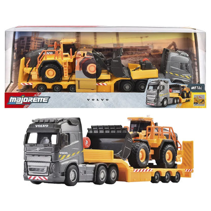 Majorette Grand Series Metal Volvo FH16 Truck And Wheel Loader Die-Cast Vehicles Set (35 cm, Yellow/Gray)