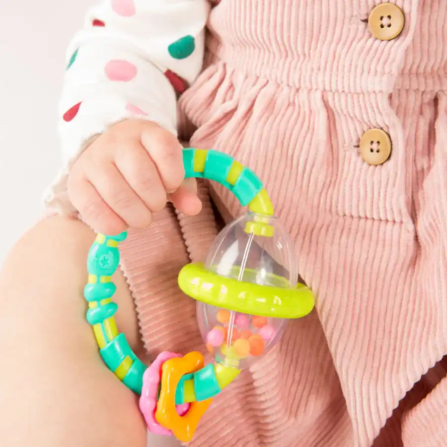 Bright Starts Grab & Spin Rattle and Teether Toy