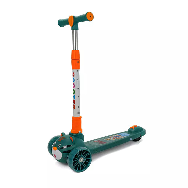 Tiger Kids Scooter with Light & Sound (Green)