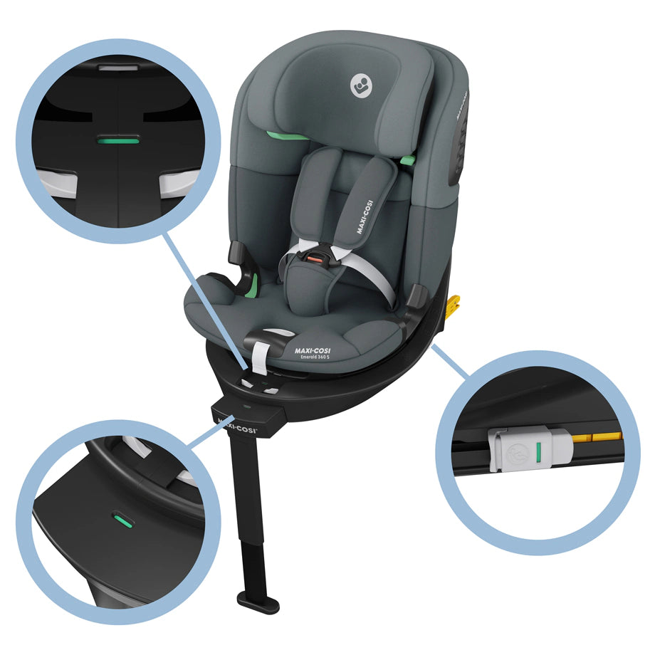 Maxi-Cosi Emerald 360S With Base Dual Tone (Grey/Graphite)
